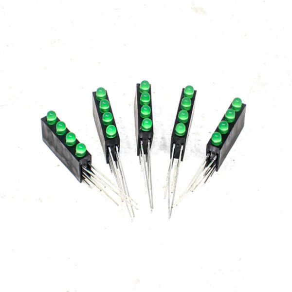 3MM Four Hole Lamp Holder with Green color Light (Pack of 5) - Image 2