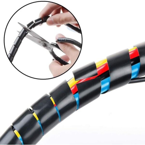 3mm Spiral Wrapping Band Black 5M for Wires - Image 2