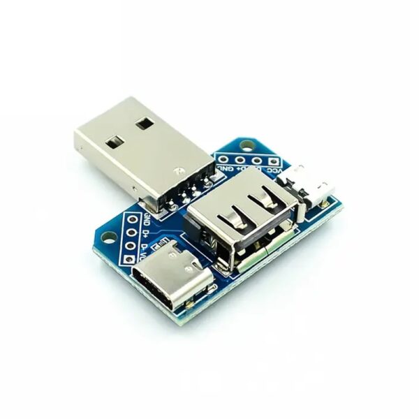 4 in 1 USB Adapter Board Male to Female Micro Type-C 4P 2.54mm USB4 Converter