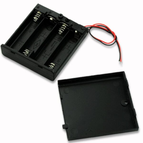 4 x 1.5V AAA battery holder with cover and On/Off Switchs