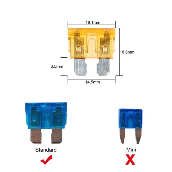 10 Way Car Fuse Box Car Fuse Holder Car Truck Auto Blade Fuse Box with 10 Fuses for 12V 24V ATO Standard Circuit - Image 2