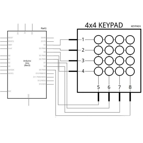 4X4 Matrix Membrane Keypad - Image 4