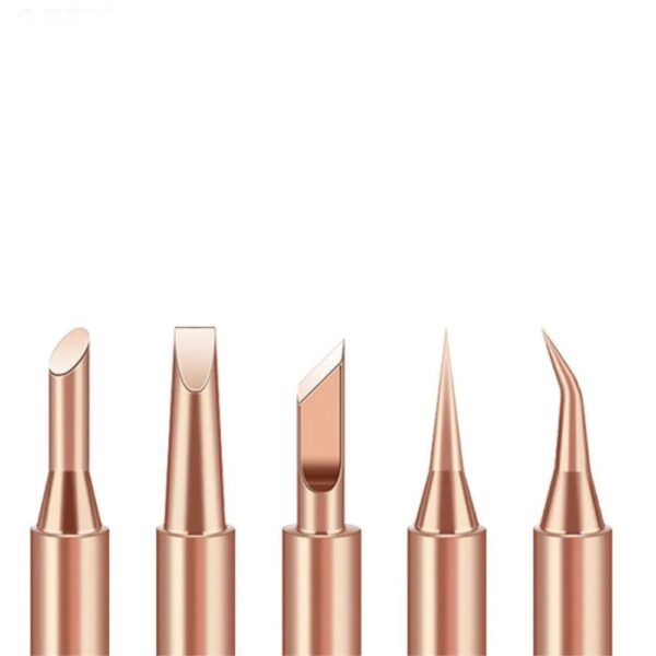 5 Pics Pure Copper Soldering Iron Tip Set - Image 3