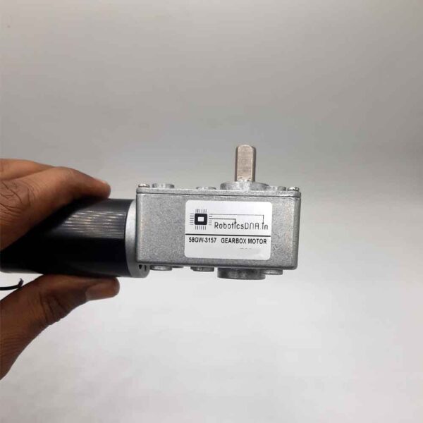 58GW-3157 12V 150RPM Single Shaft DC Worm Gear Motor - Image 3