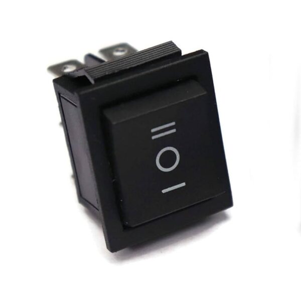 Black Rocker Switch ON-OFF-ON 3 Pin 21X15mm DPDT KCD1 6A/250VAC 10A/125VAC - Image 3