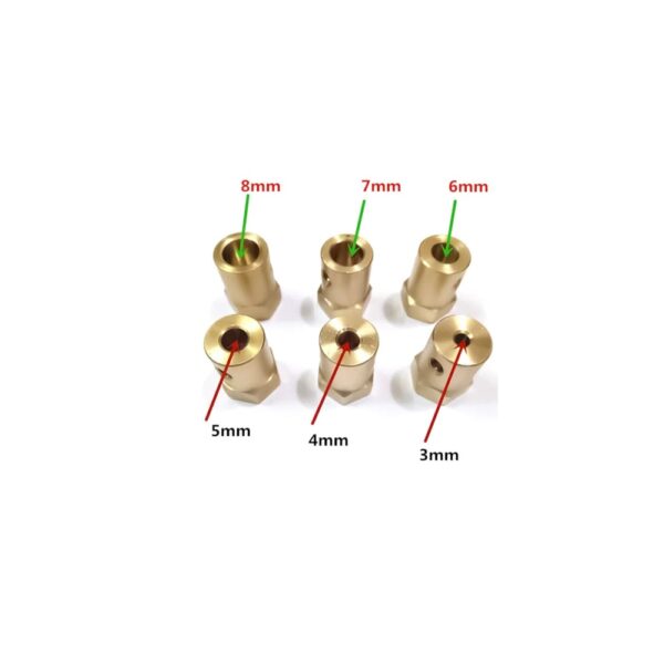 Hex coupling 4mm 5mm 6mm for Robot Smart Car Wheel 30mm Length - Image 4