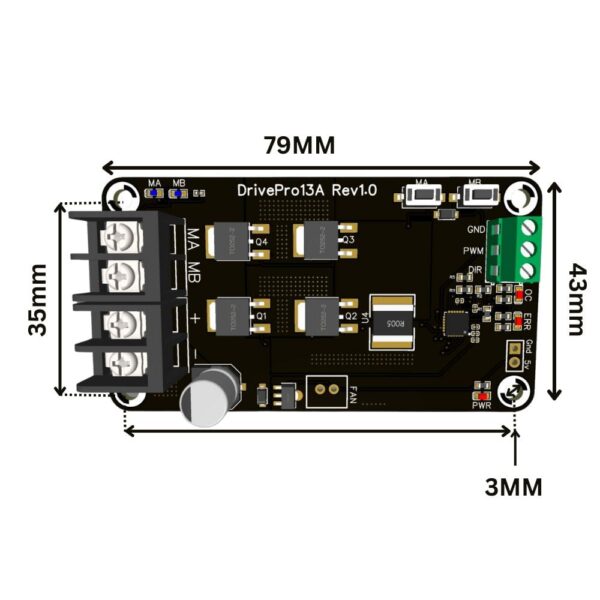 DrivePro13A 13Amp DC Motor Driver Rev1.0 - Image 2