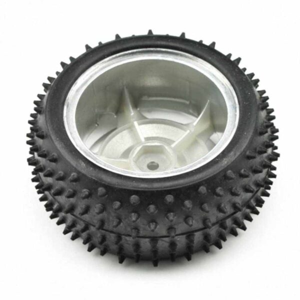 85MM Large Robot Smart Car Wheel, 38MM Width Surface Silver - Image 2