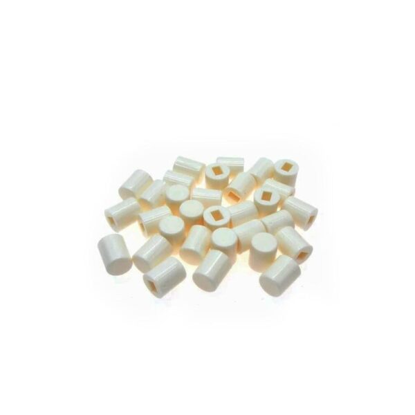 A06 White Cap for Tactile Push Button Switch – 25 Pcs