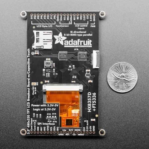 Adafruit 3.5″ TFT 320 x 480 with Capacitive Touch Breakout Board – EYESPI - Image 3