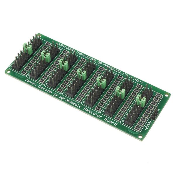 Green 7 Decade Resistor Board  1R – 9999999R Programmable Resistor Resistance Board Module 1R SMD Resistance Module - Image 2