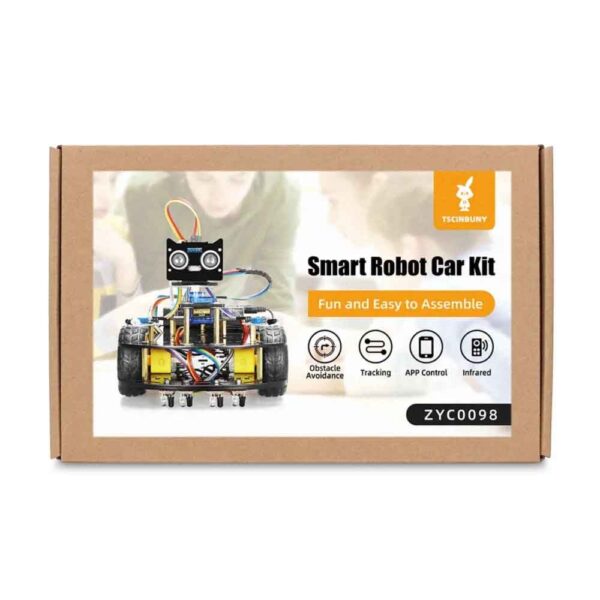 Bluetooth Control Smart Robot Car Kit with Programming Code For Kids - Image 2