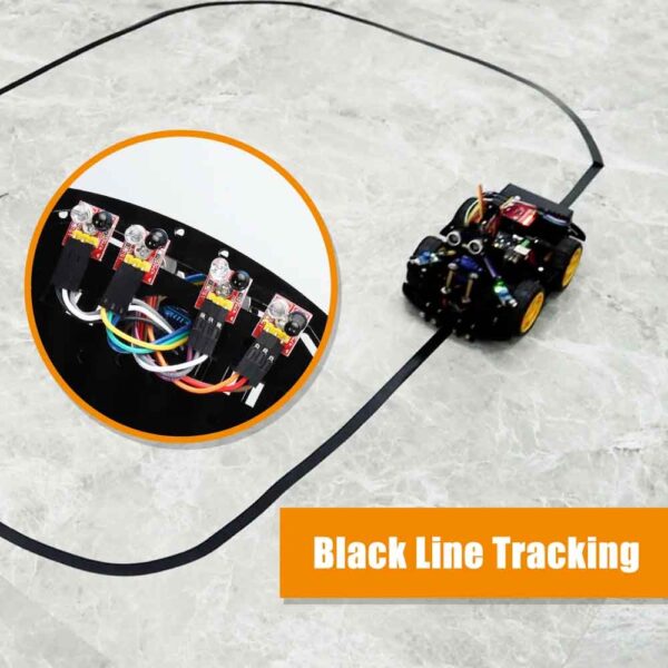 Bluetooth Control Smart Robot Car Kit with Programming Code For Kids - Image 6