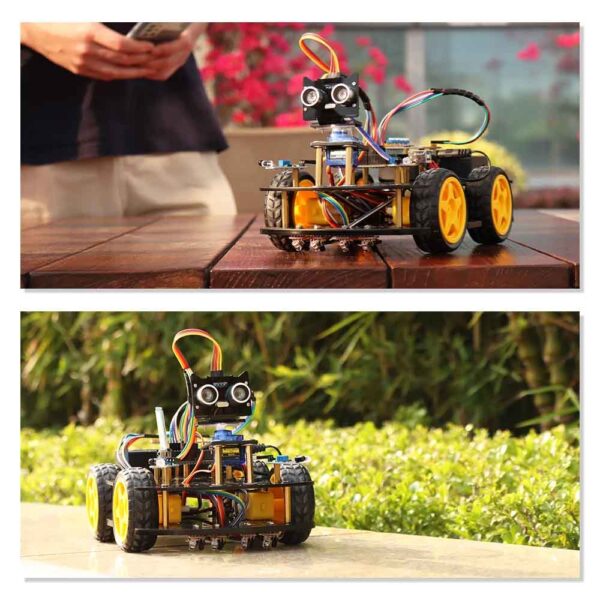 Bluetooth Control Smart Robot Car Kit with Programming Code For Kids - Image 5