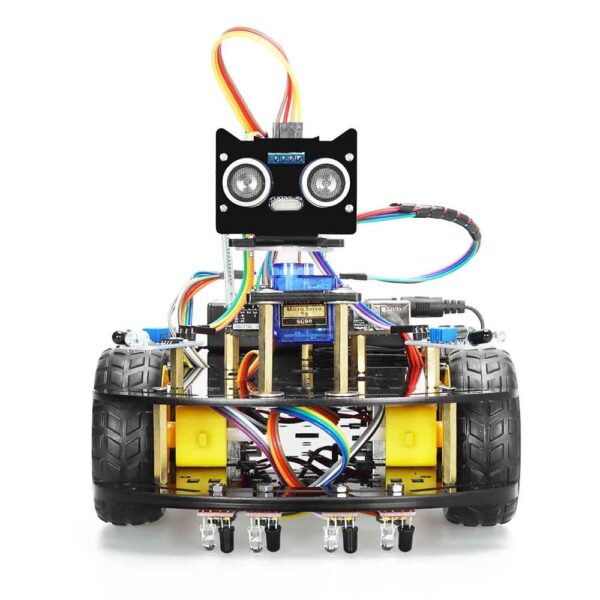 Bluetooth Control Smart Robot Car Kit with Programming Code For Kids - Image 9