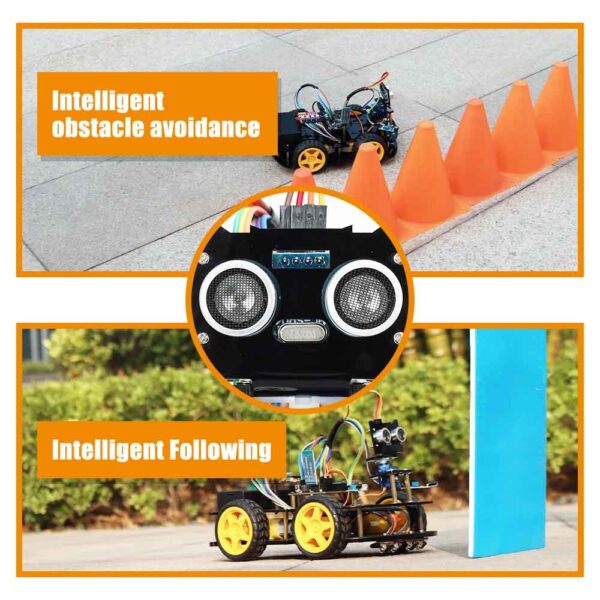 Bluetooth Control Smart Robot Car Kit with Programming Code For Kids - Image 10