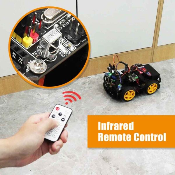 Bluetooth Control Smart Robot Car Kit with Programming Code For Kids - Image 11