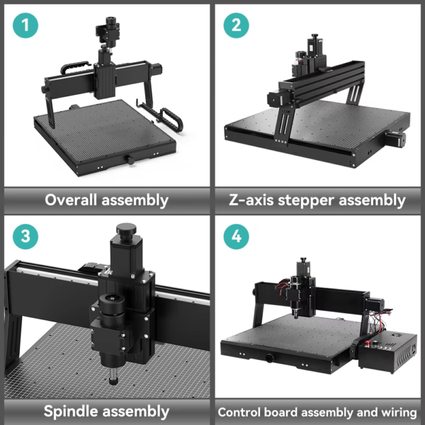CNC 4540 500W  Router Machine With Ball Screw High-Precision Square Guide Rails for Metal, Acrylic, and Wood Cutting - Image 3