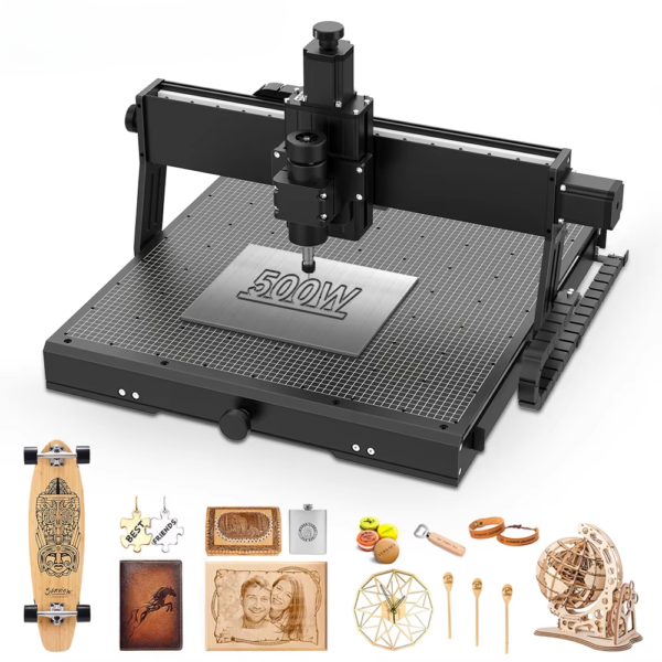 CNC 4540 500W  Router Machine With Ball Screw High-Precision Square Guide Rails for Metal, Acrylic, and Wood Cutting - Image 4
