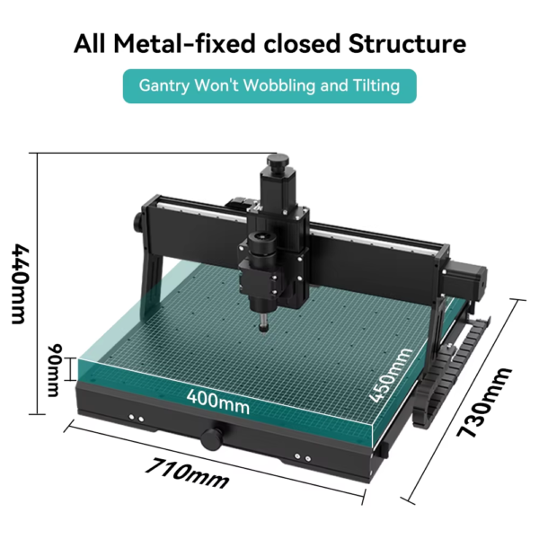 CNC 4540 500W  Router Machine With Ball Screw High-Precision Square Guide Rails for Metal, Acrylic, and Wood Cutting - Image 6