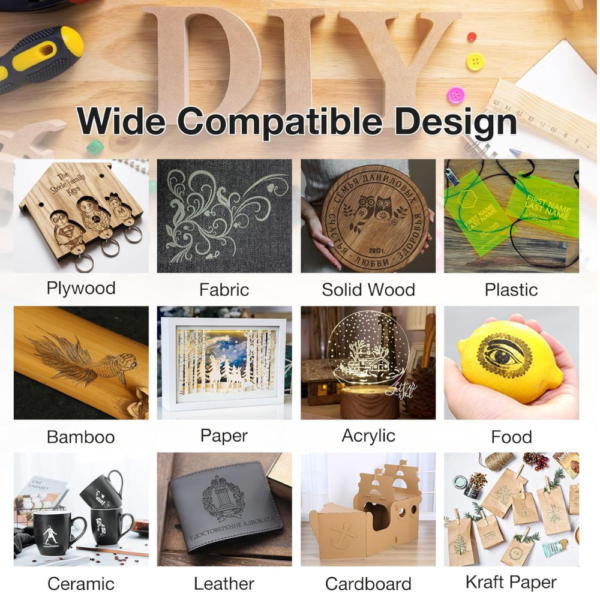 Cylindrical Laser Engraving Module 2.5W Compatible for CNC 1610, 3018 - Image 9