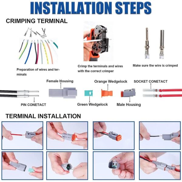 Deutsch DT Series DT04-2P – DT Series – 2 Pin Complete Connector Kit - Image 4