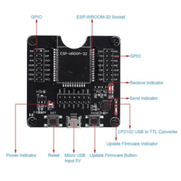 ESP32-WROOM-32 Test Programmer Socket Board - Image 6