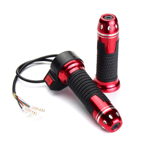 Electric Bicycle Twist Throttle (Red) with 3 Speed Control for Ebike