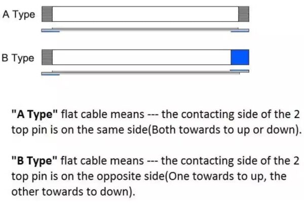 0.5mm Pitch 40 Pin 100mm FPC B-Type Ribbon Flexible Flat Cable - Image 2