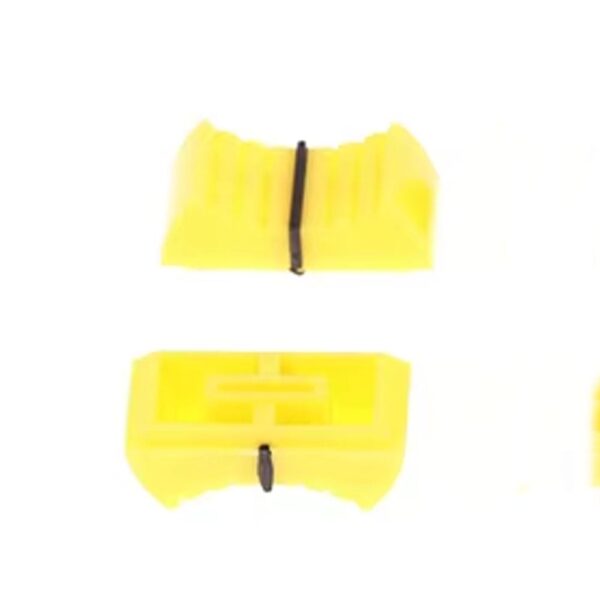Fader Knob Cap Touch Sensitive Slider Ribbed Mixer Desk Switch Knob Cap – Yellow Pack of 5