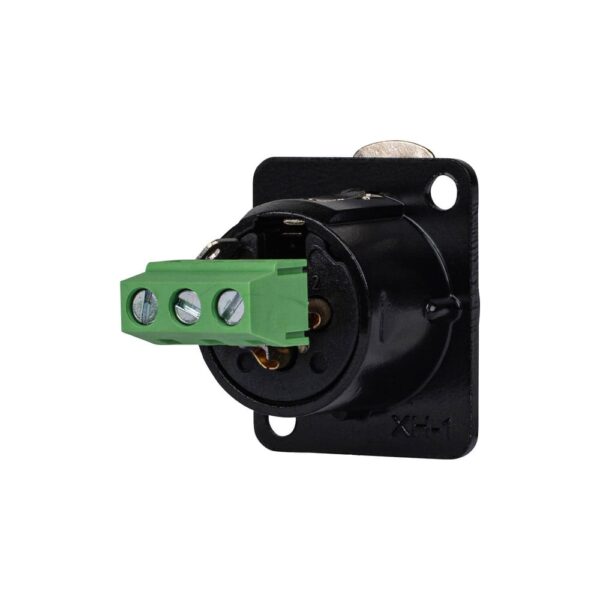 XLR Female to 3-Way Phoenix Connector D Mount - Image 3