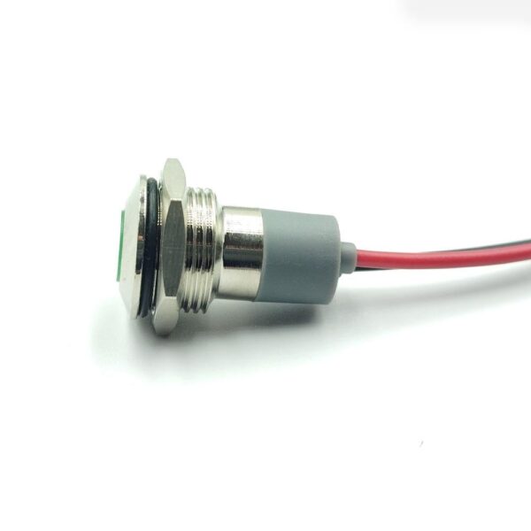 14mm 220v Green Light Flat head metal indicator lamp - Image 2