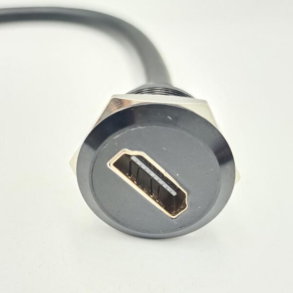 Panel Mount Female HDMI to Cable Female HDMI Connector - Image 3