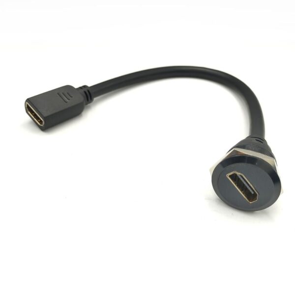 Panel Mount Female HDMI to Cable Female HDMI Connector