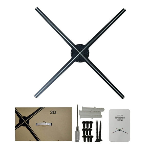 Hologram DIY Kit 65CM Holographic 3D Fan Shape LED Advertising Machine - Image 8