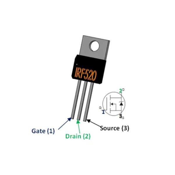 IRF520 MOSFET - Image 3