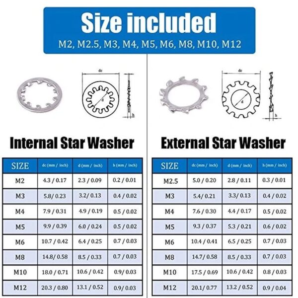 Internal Star Washer M3 SS – 100 Pcs - Image 7