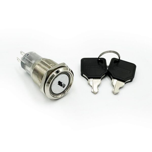 Key Switch 19mm 5Pin 3-48V With Blue Light - Image 4