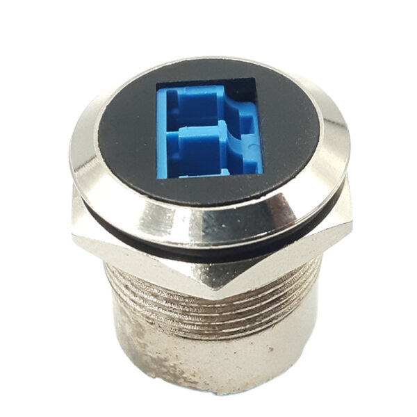 LC-LC Key Stone Jack Panel Mount Metal Connector - Image 3