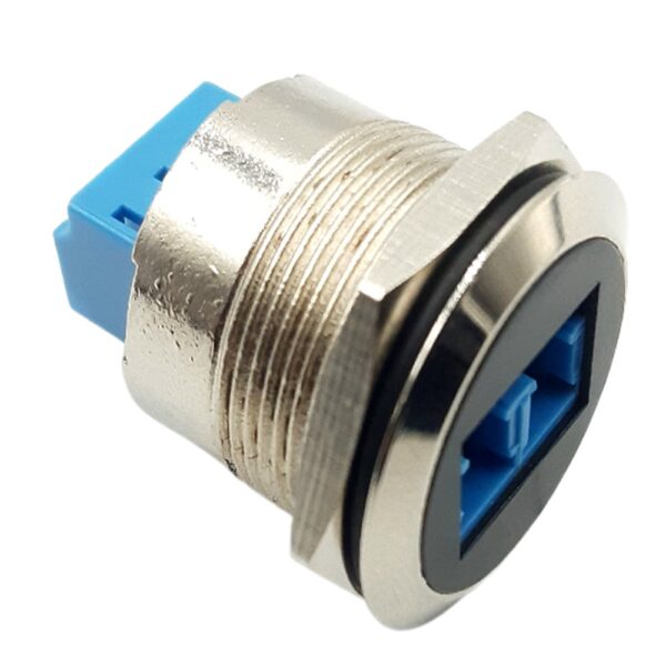 LC-LC Key Stone Jack Panel Mount Metal Connector - Image 4