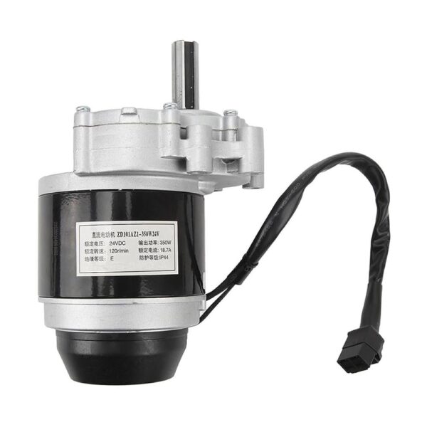 MY1016ZL 24V 250W 120 RPM Electric Brushed Gear Wheelchair DC Motor with Electromagnetic Breaks - Image 2