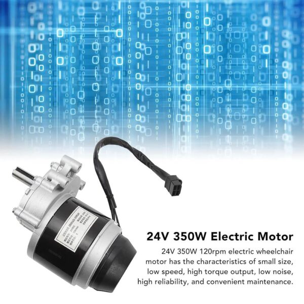 MY1016ZL 24V 250W 120 RPM Electric Brushed Gear Wheelchair DC Motor with Electromagnetic Breaks - Image 14