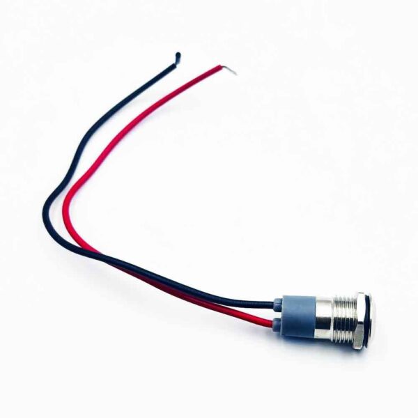 12mm 3-6v White Light Flat Metal Indicator Lamp - Image 4