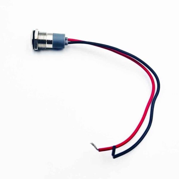 12mm 3-6v White Light Flat Metal Indicator Lamp - Image 2