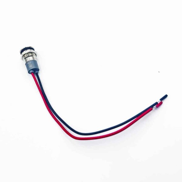 12mm 12-24v Red Light Flat Metal Indicator Lamp - Image 2