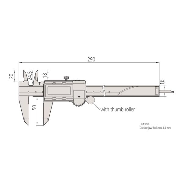 Mitutoyo 500-197-30 Advanced Onsite Sensor Absolute Scale Digital Caliper, 0-8 Inch Range - Image 3