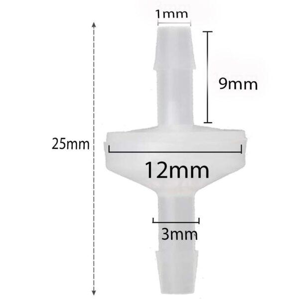 NRV 1mm Plastic One Way Check Valve - Image 2