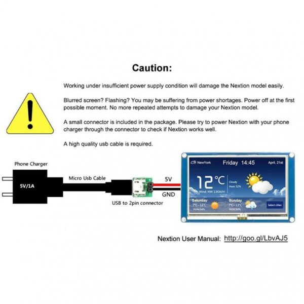 Nextion BASIC NX4832T035-3.5″ HMI TFT LCD Touch Display Module - Image 4