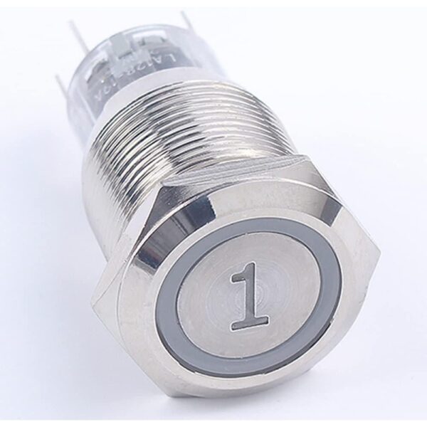 16mm 220V Color White Number 1 Engraved Switches Non-Latching
