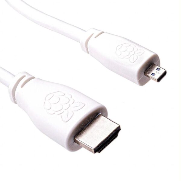 Official Micro-HDMI (Male) to Standard HDMI (Male) Cable for Raspberry Pi (1 METER ) - Image 2